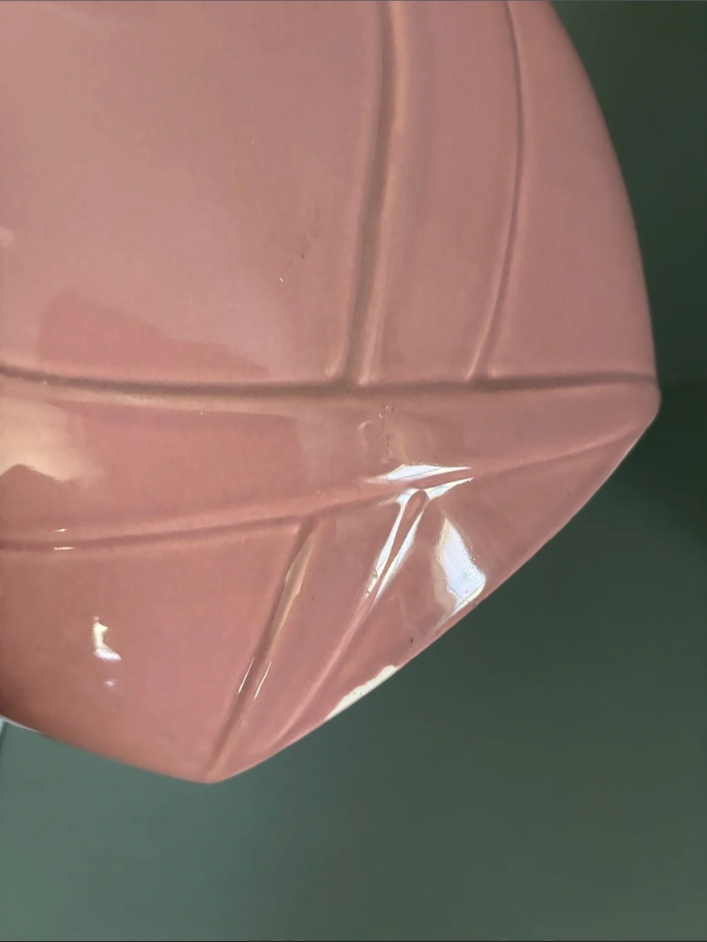 80’d Art Deco Revival Pink Decorative Ceramic Vase - Home Accents